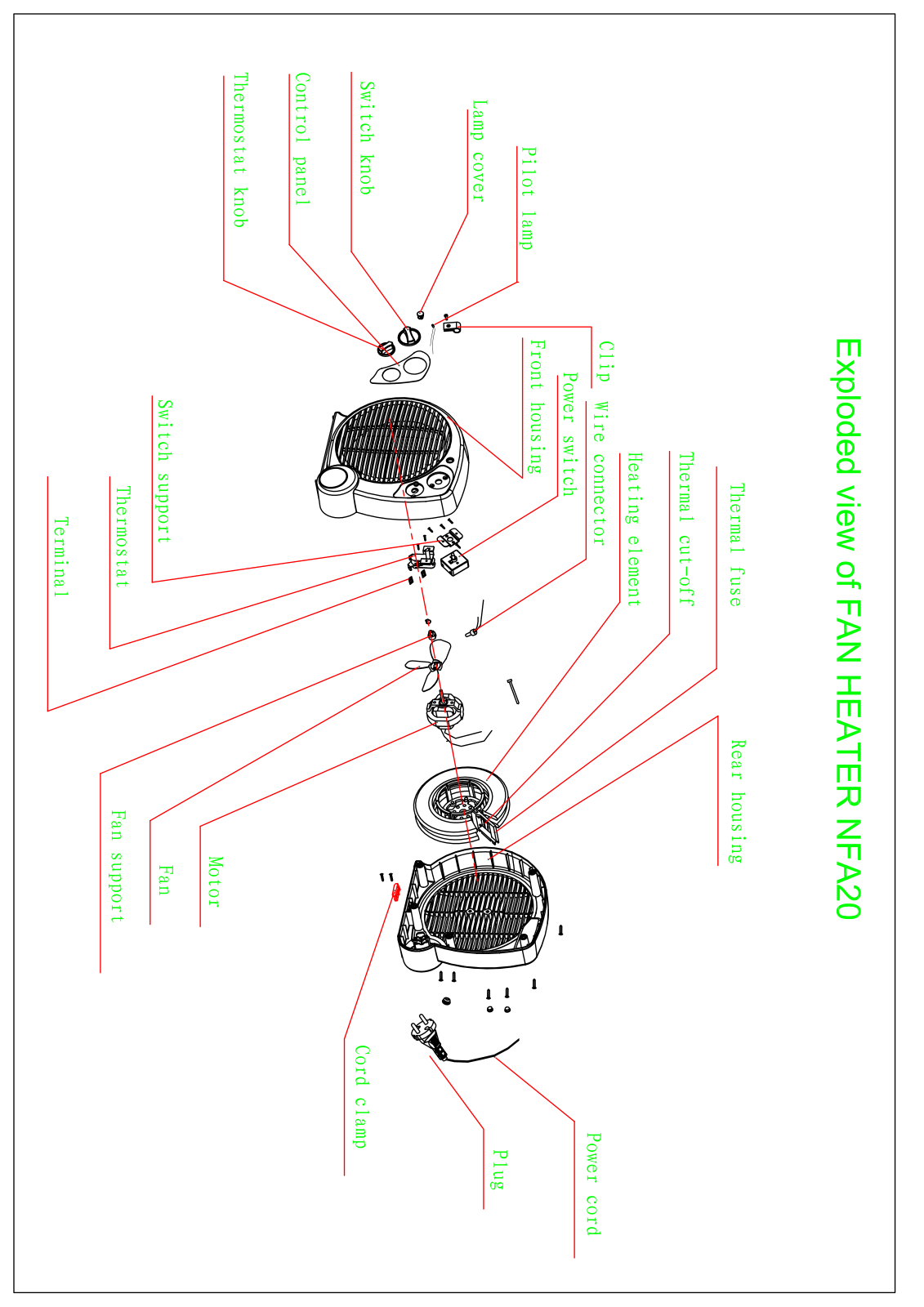 Vitek NFA20 Exploded View