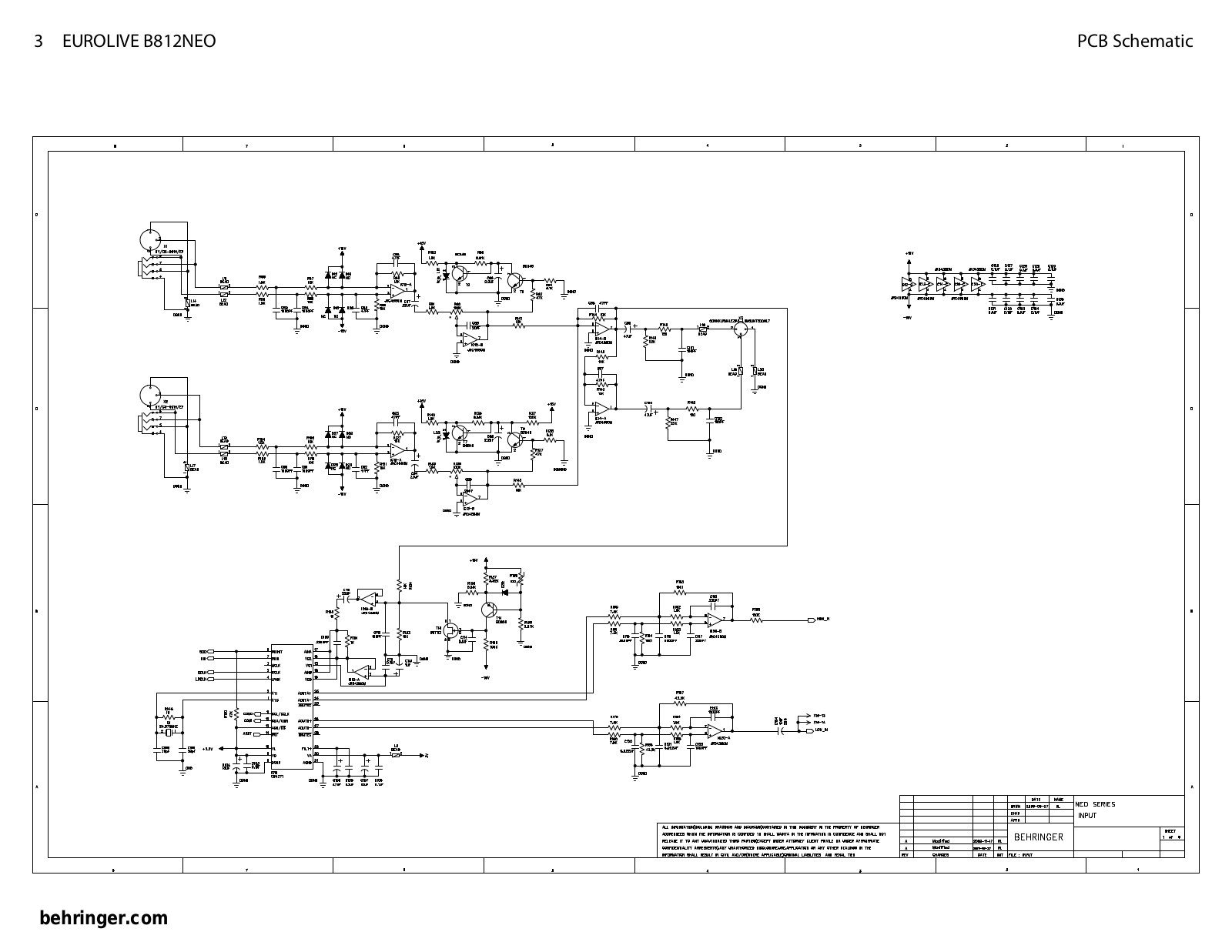 Behringer B812NEO Schematic