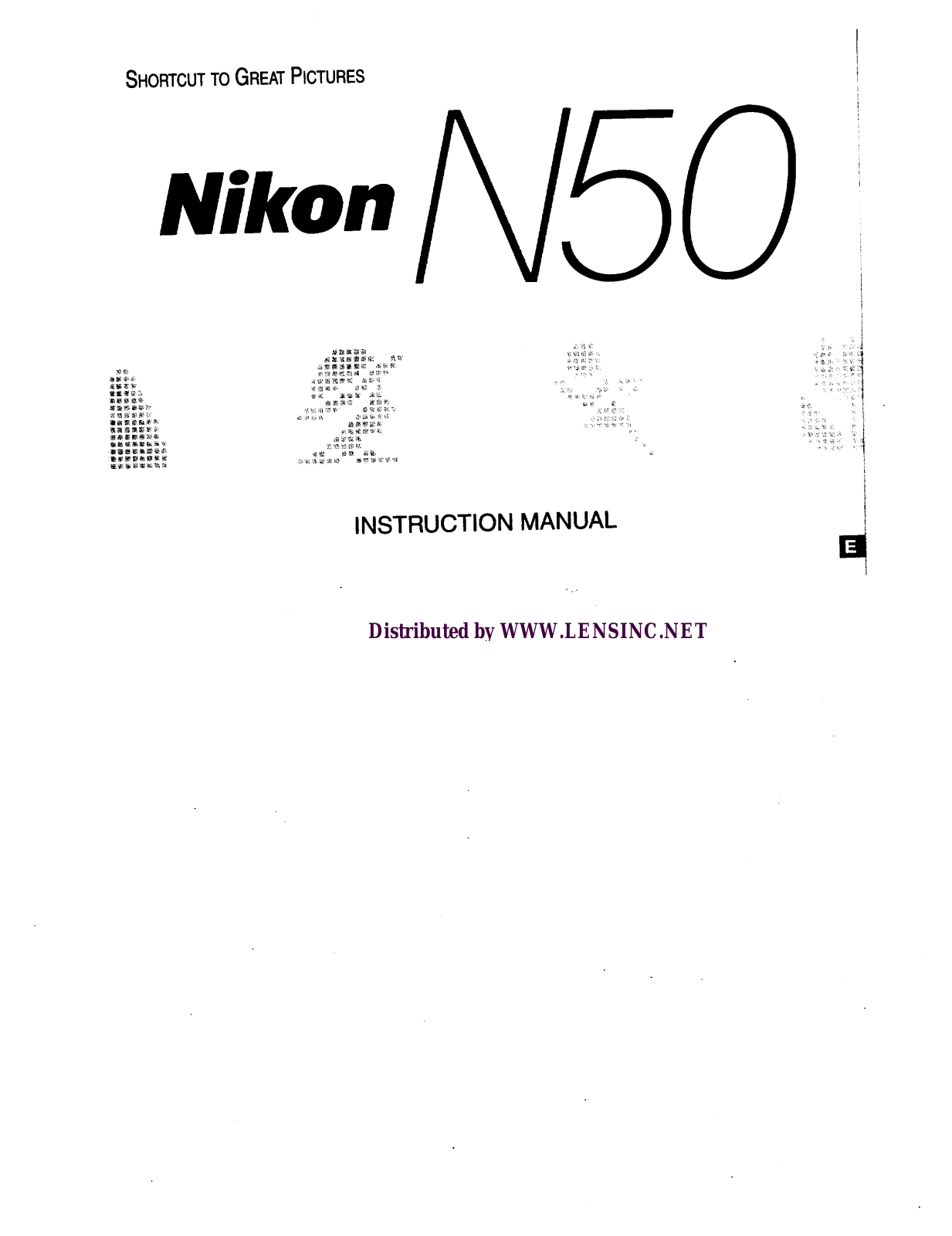 Nikon N50 Operating Instructions