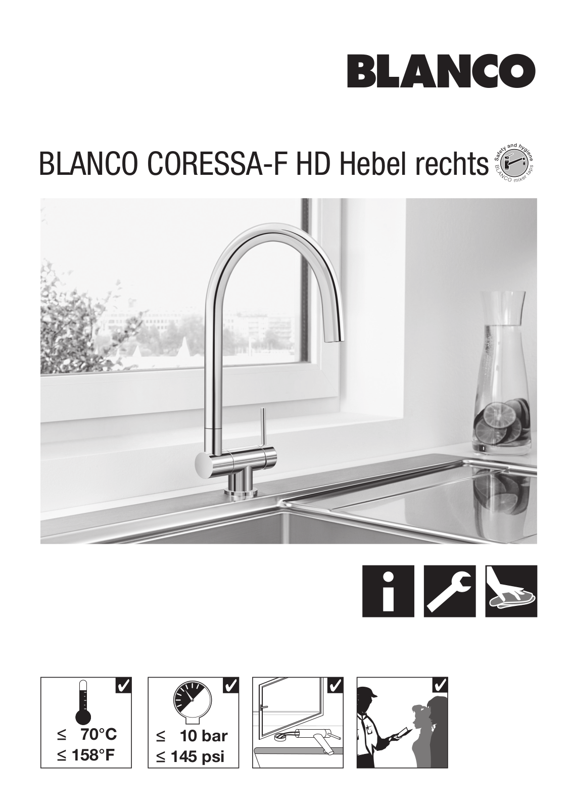 BLANCO CORESSA-F HD User guide - ManualMachine.com