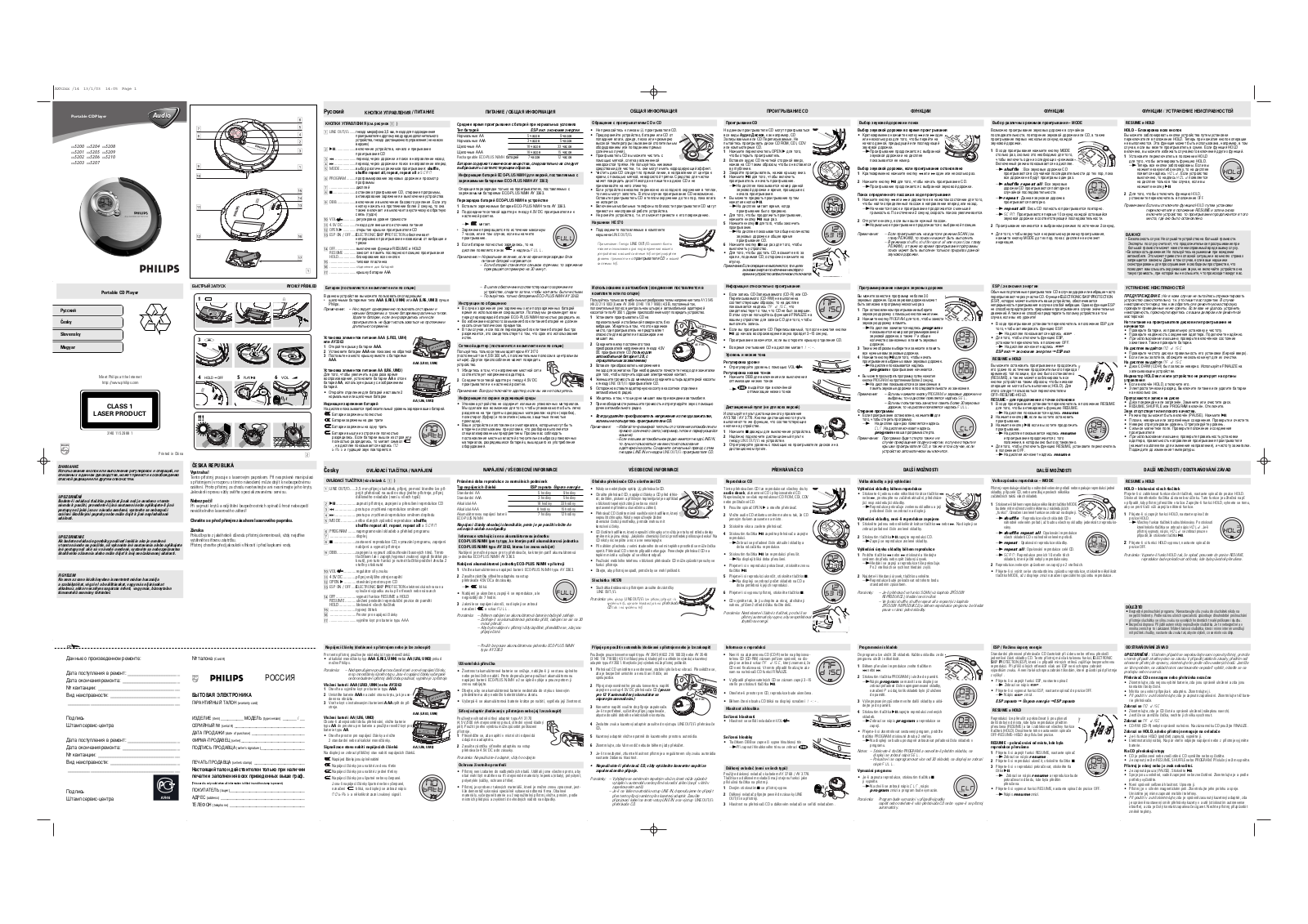 Philips AX5200, AX5201, AX5202, AX5203 User Manual