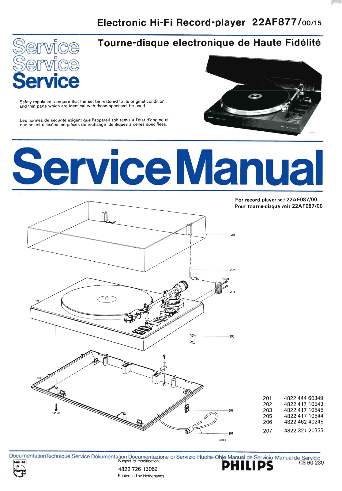 Philips AF-887 Service Manual