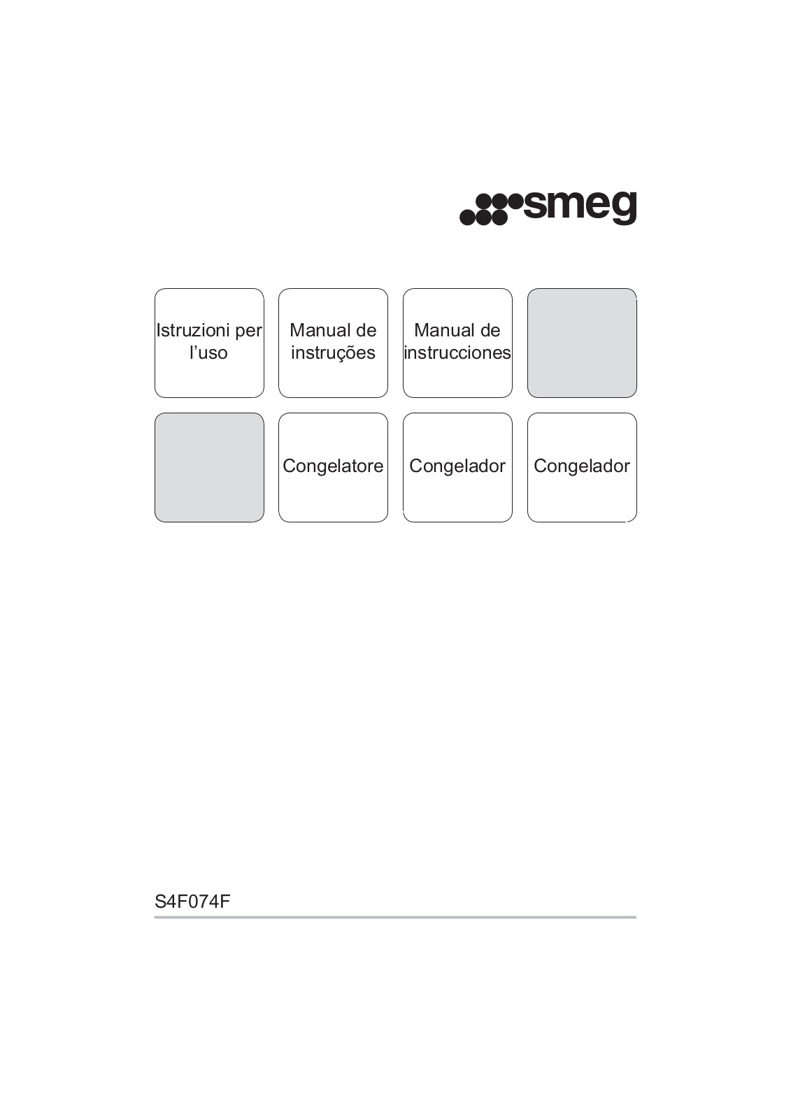 Smeg S4F074F User manual