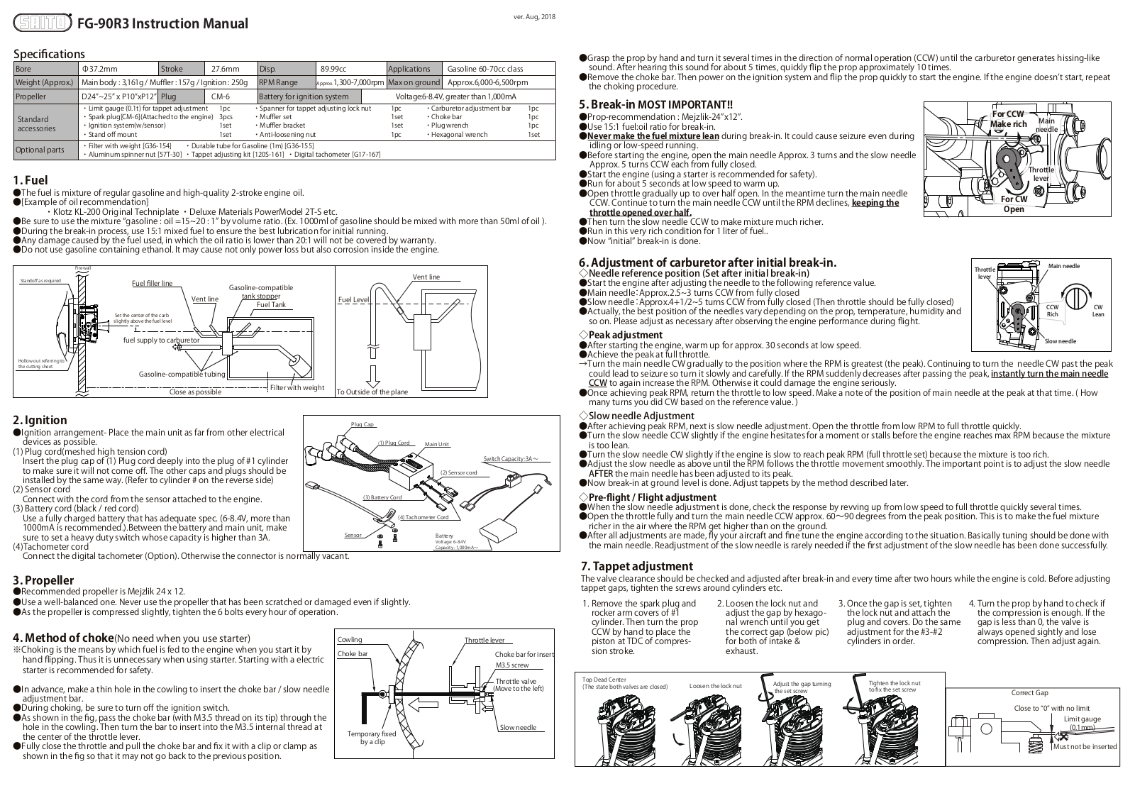 Saito FG-90R3 User Manual