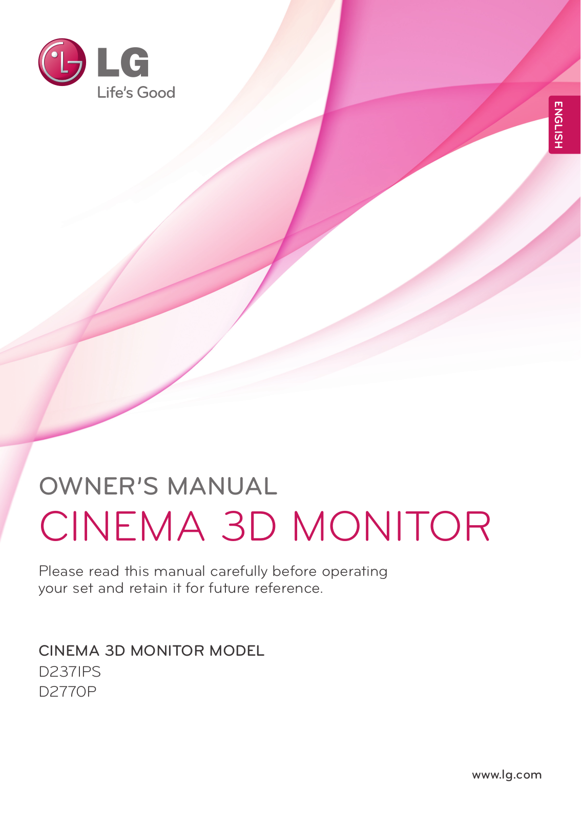 LG D2770P-PN, D237IPS-PN Owner’s Manual