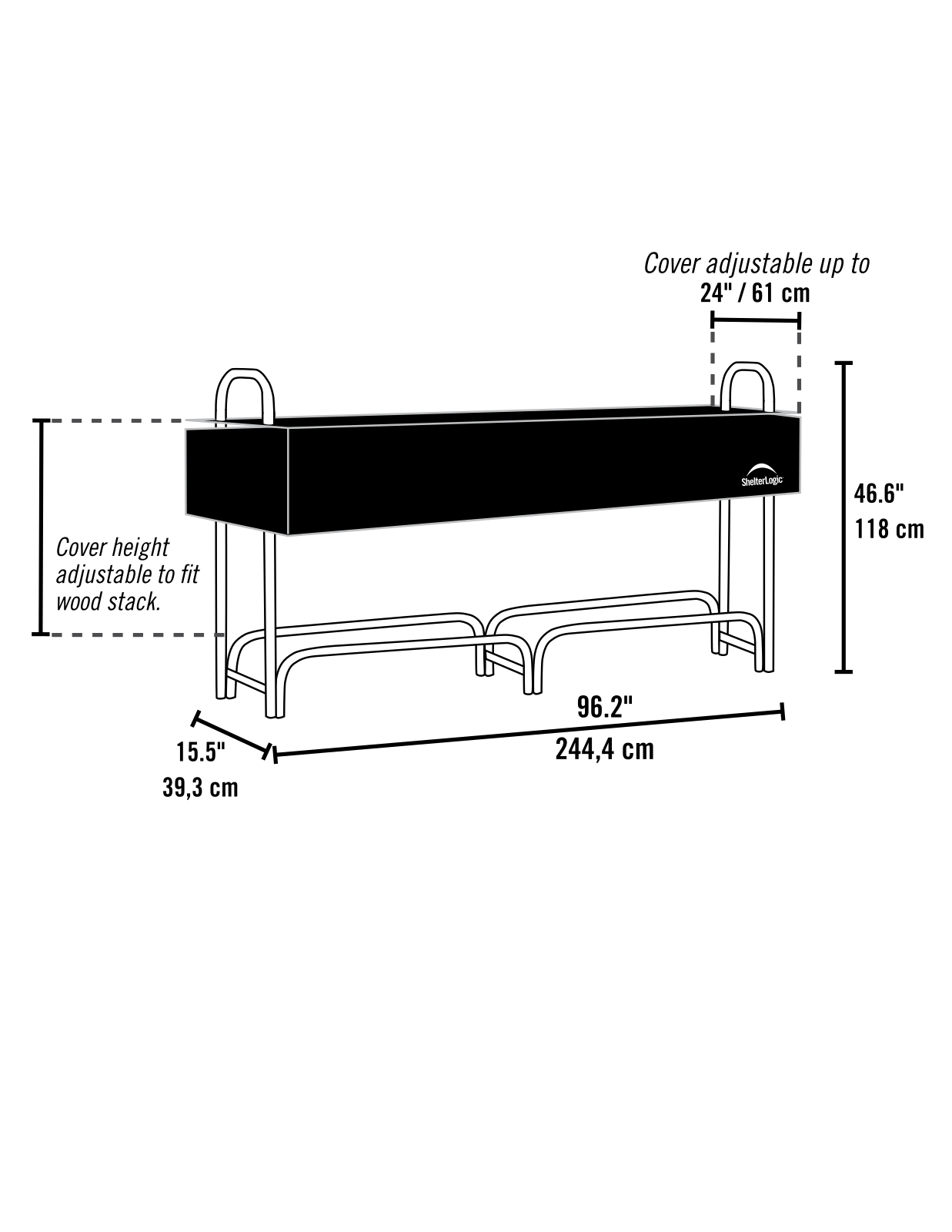 ShelterLogic SHG1345 Dimensions