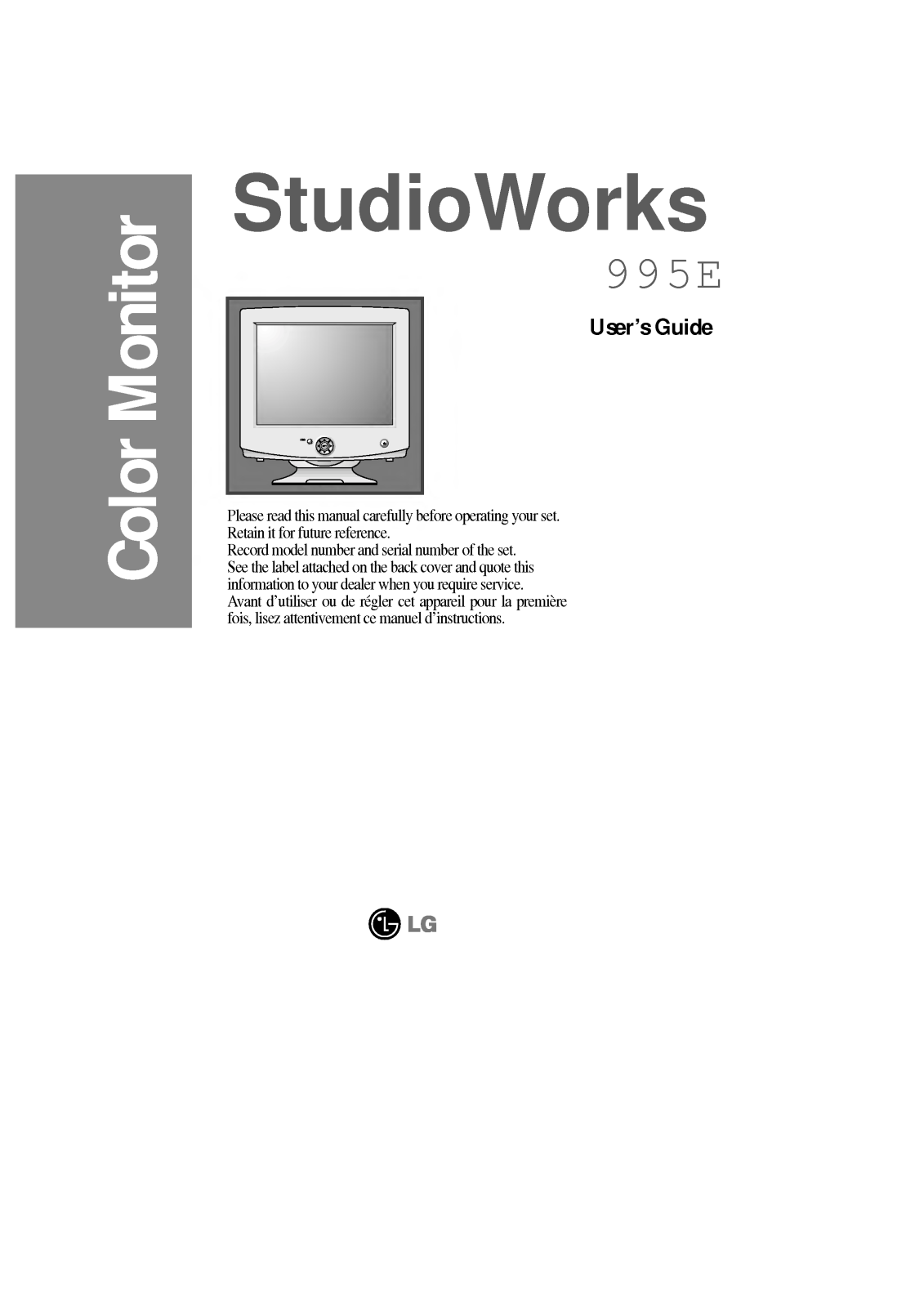 LG STUDIOWORKS 995E-CB995CE User Manual