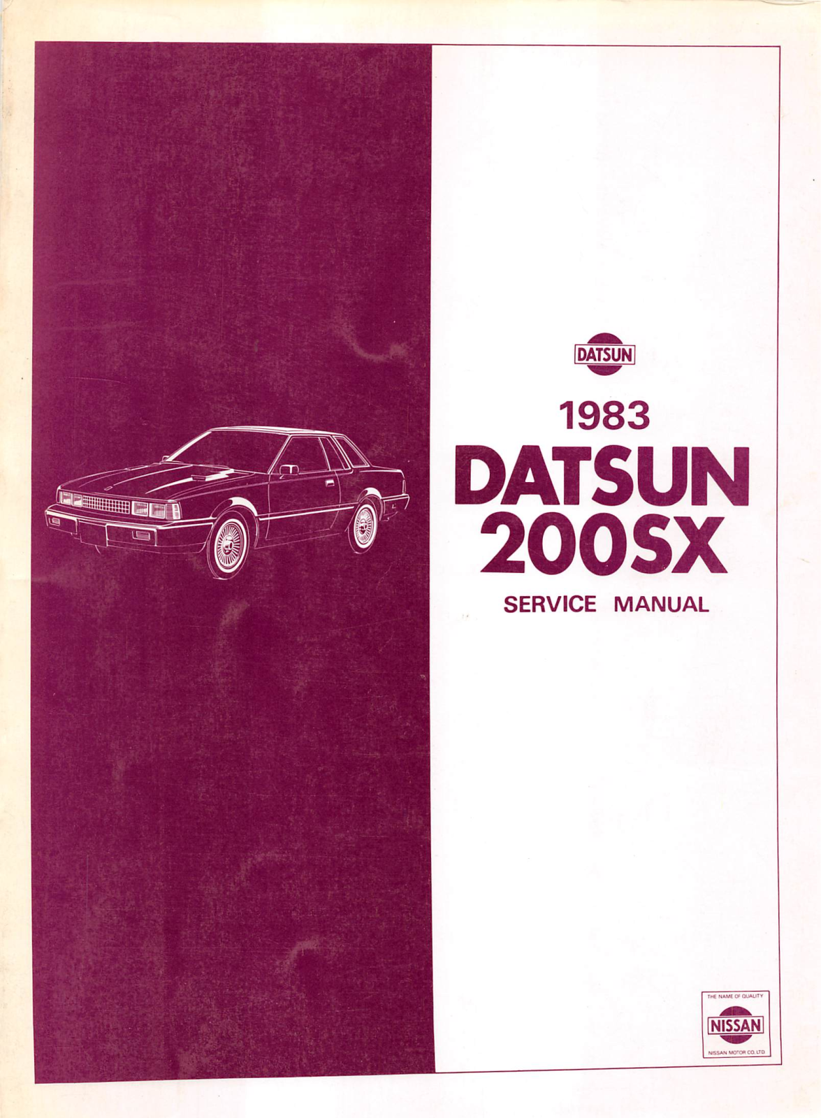 Nissan 200 SX 1983 User Manual