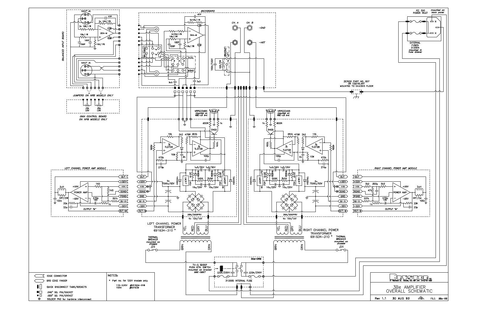 Bryston 3-BE Schematic