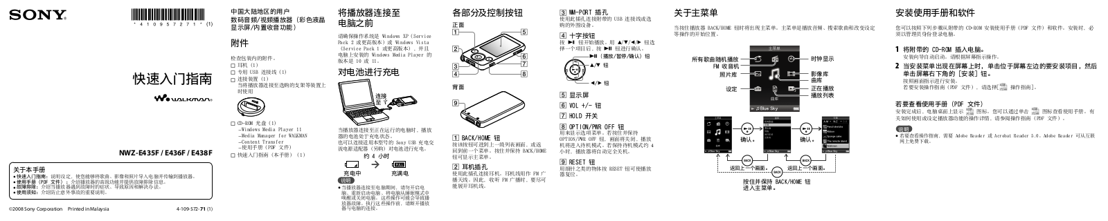 Sony NWD-E436F User Manual