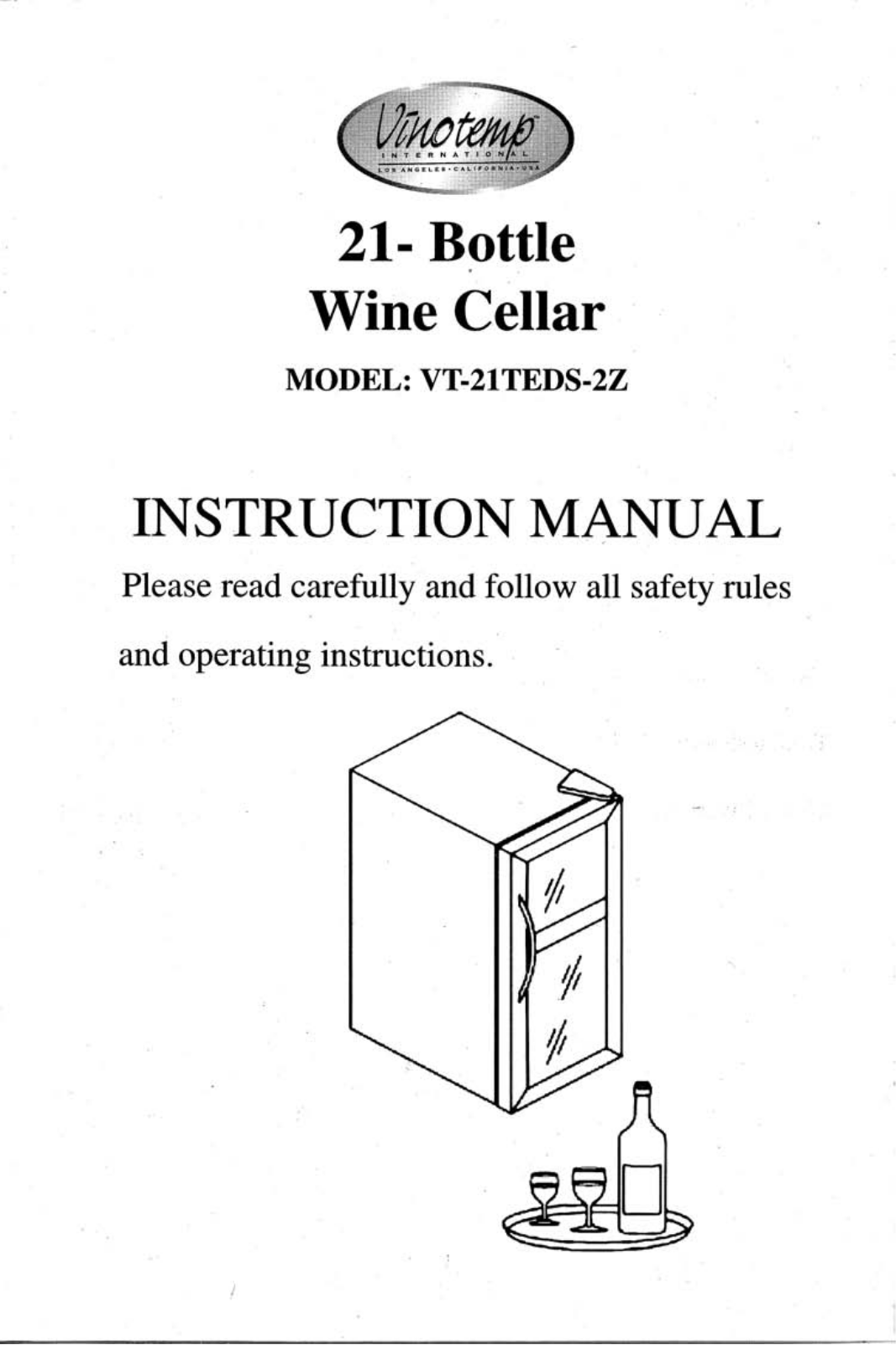 Vinotemp VT-21-TEDS2Z User Manual