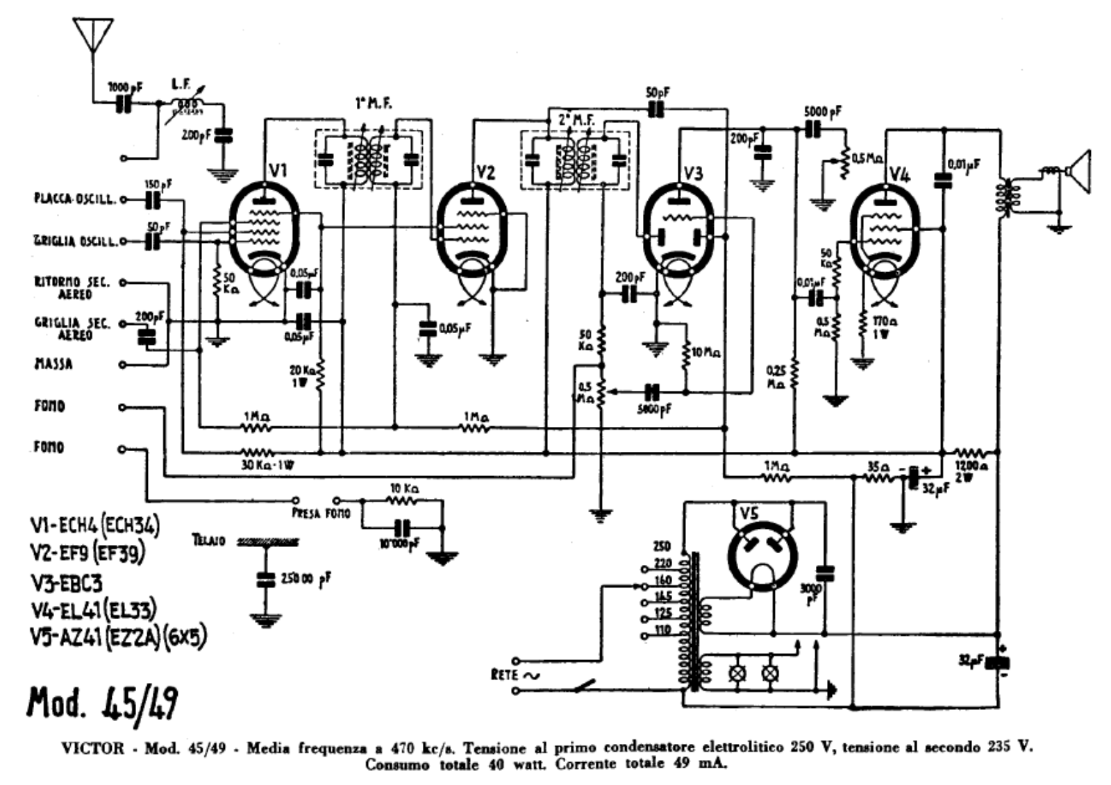 Victor 45 49 schematic