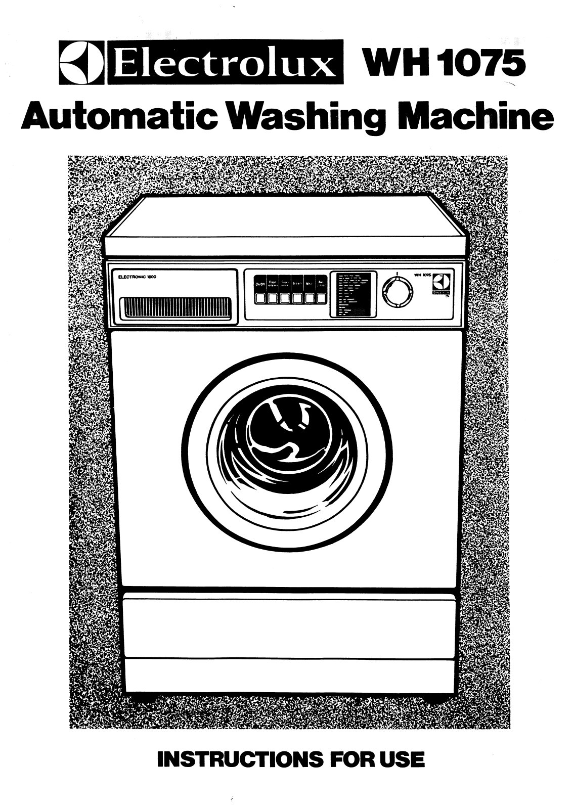 Electrolux WH1075 Instruction Manual