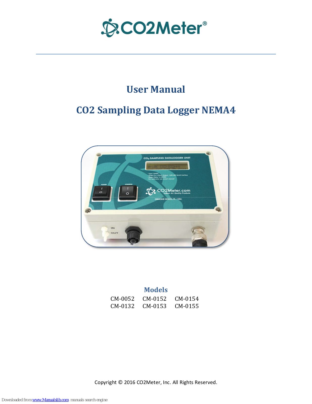Co2meter CM-0052, CM-0153, CM-0152, CM-0154, CM-0132 User Manual - ManualMachine.com