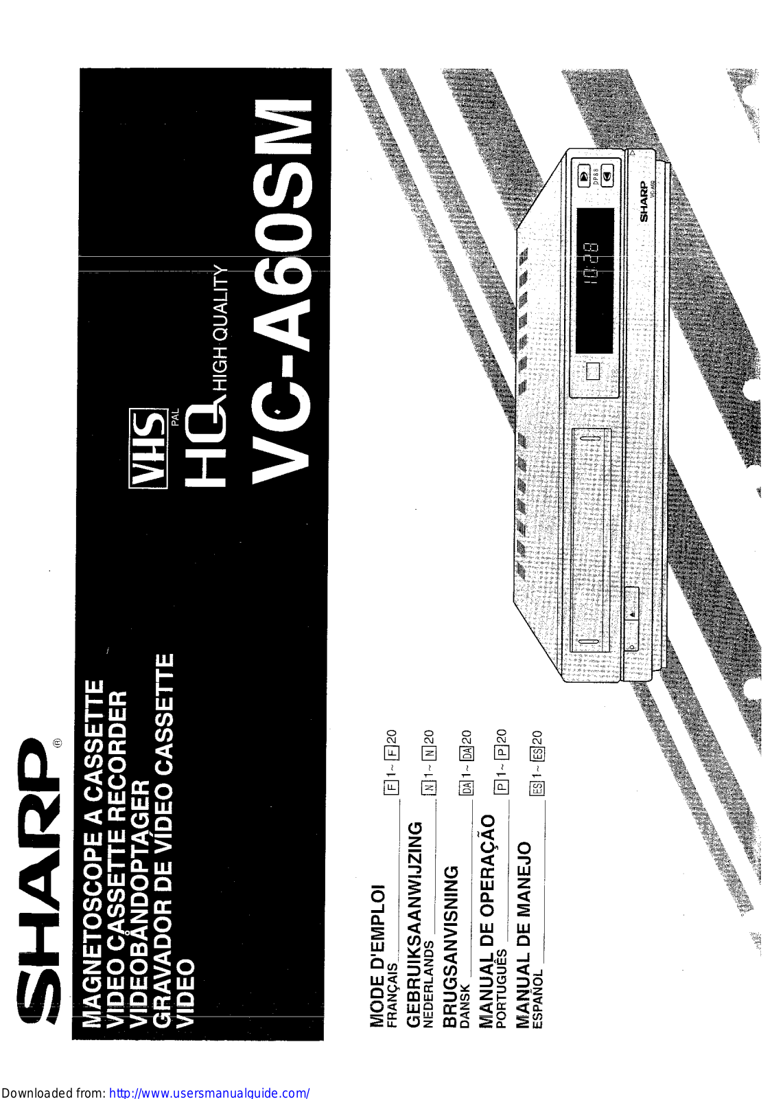 SHARP VC-A60SM User Manual