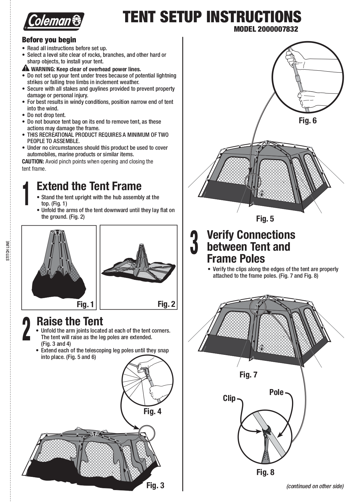 Coleman 2000007832 User Manual