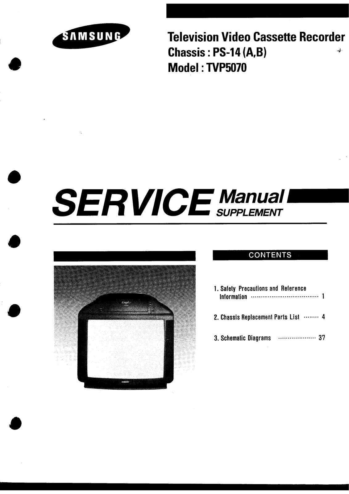 Samsung TVP5070 Service manual