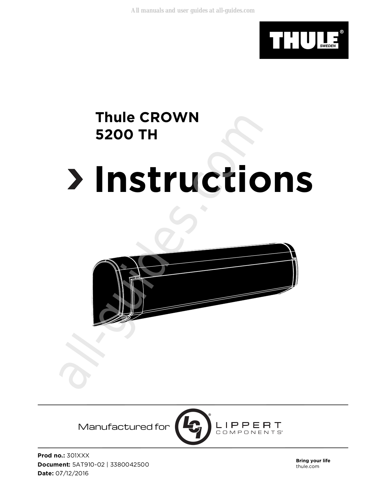 Thule CROWN 5200 TH Instructions Manual