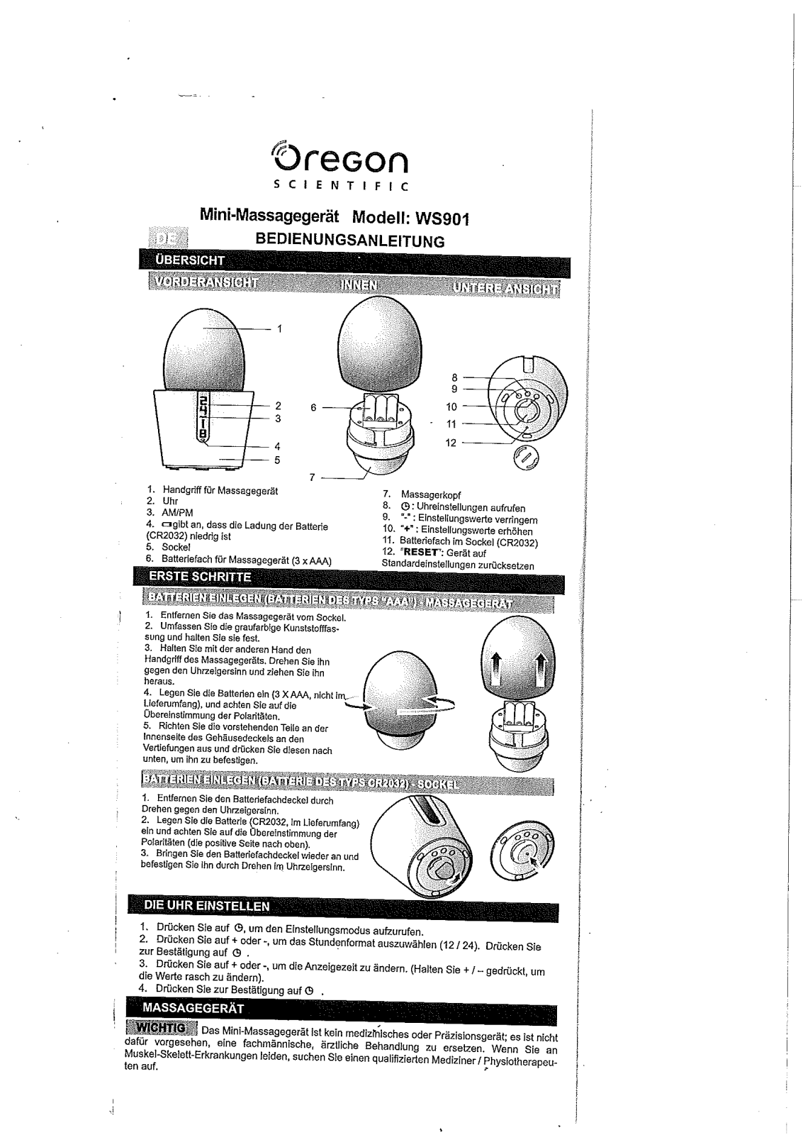 Oregon Scientific WS901 User guide