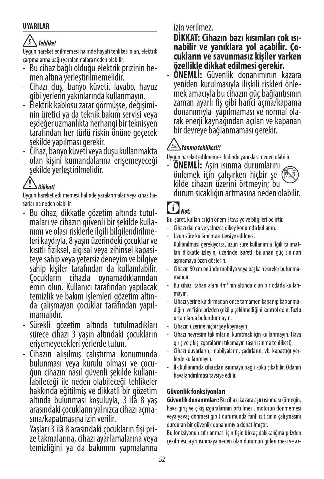 Delonghi HVA1120, HVA3220 Instruction manuals