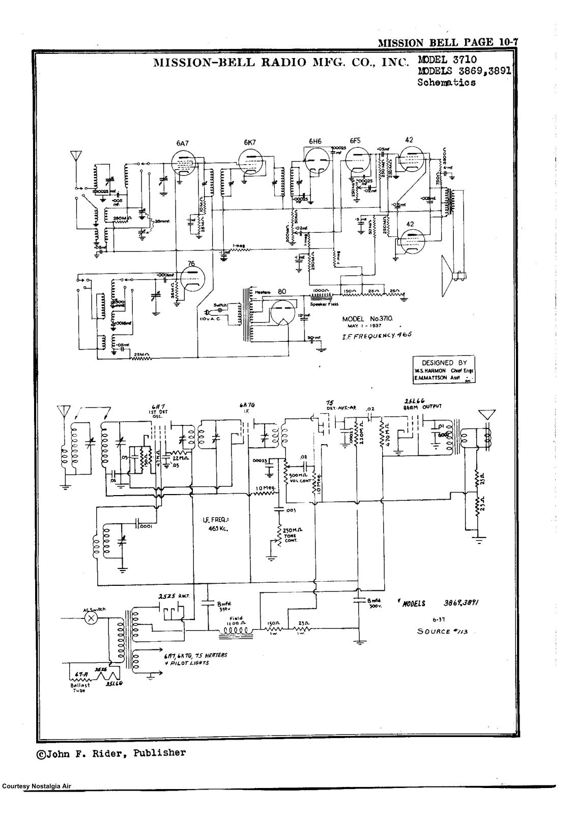 Mission Bell Radio 3869 Schematic - ManualMachine.com