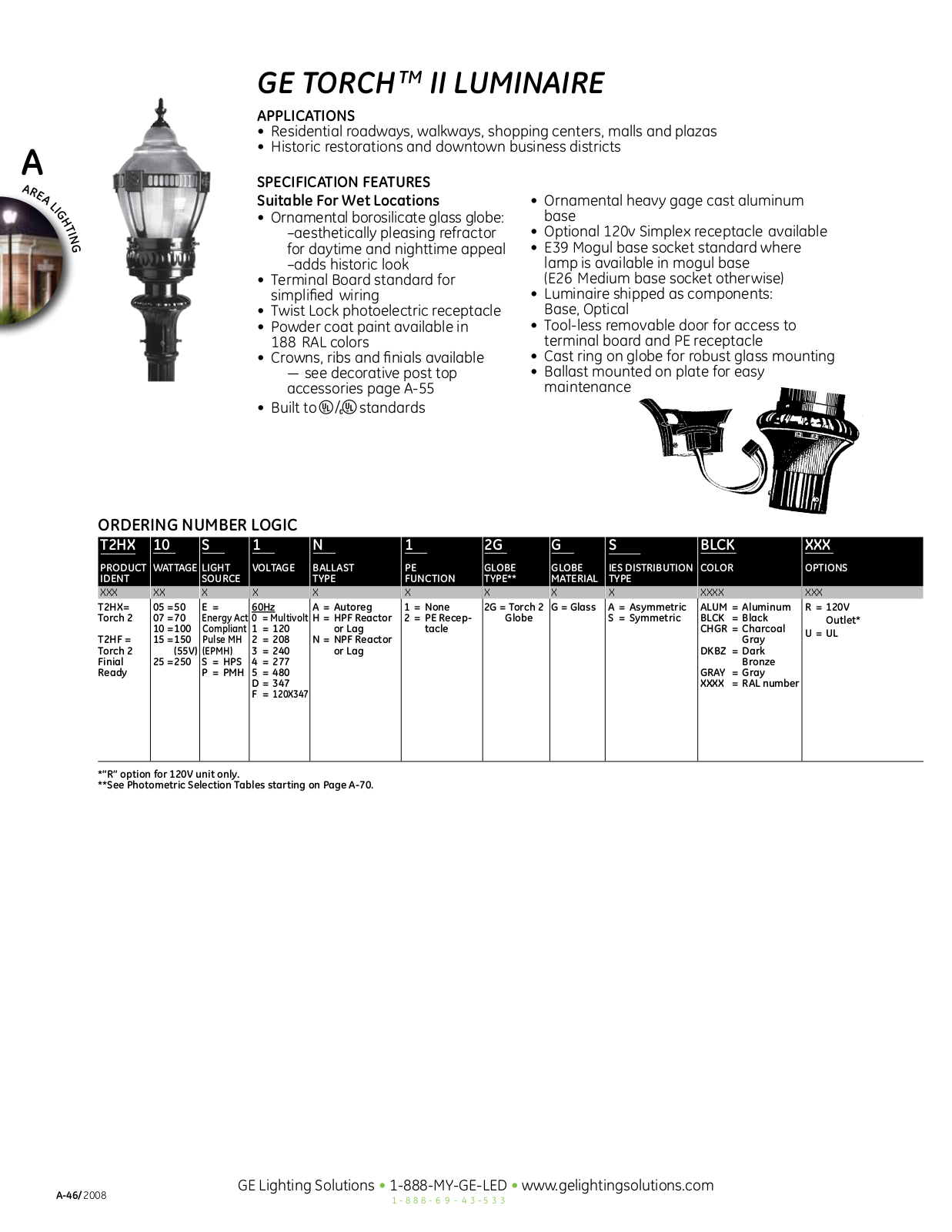 GE T2H Specification Sheet