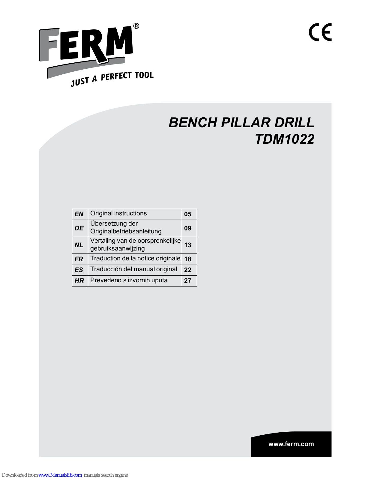 Ferm TDM1022 Original Instructions Manual