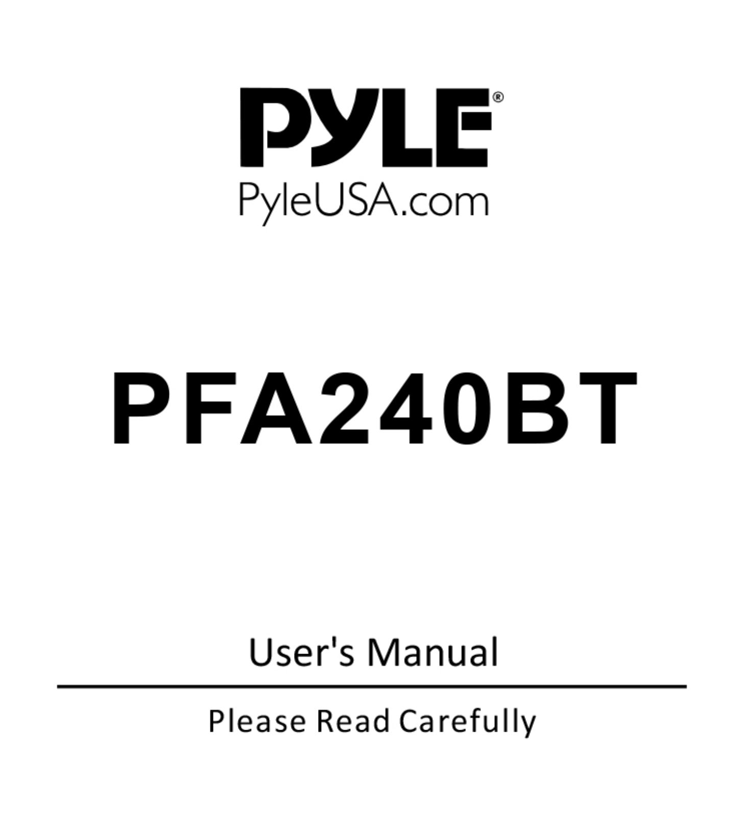 Pyle PFA240BT User guide - ManualMachine.com