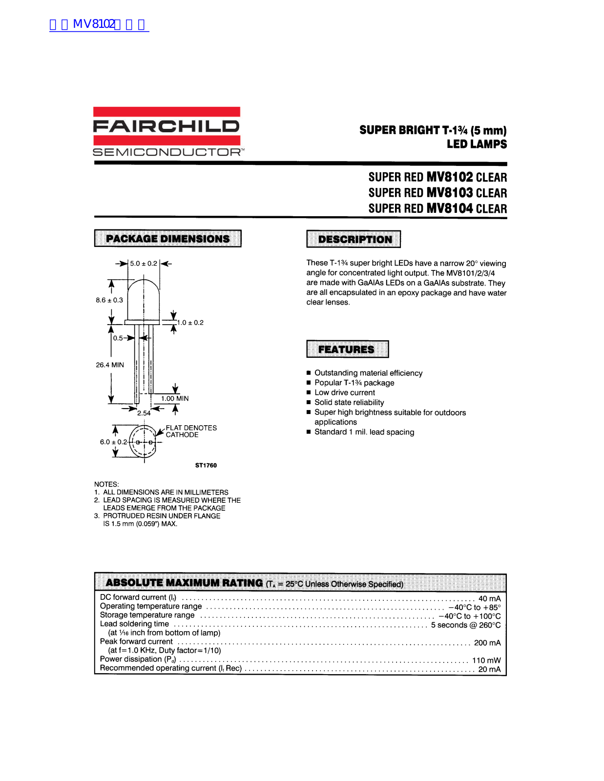 Fairchild MV8102 service manual