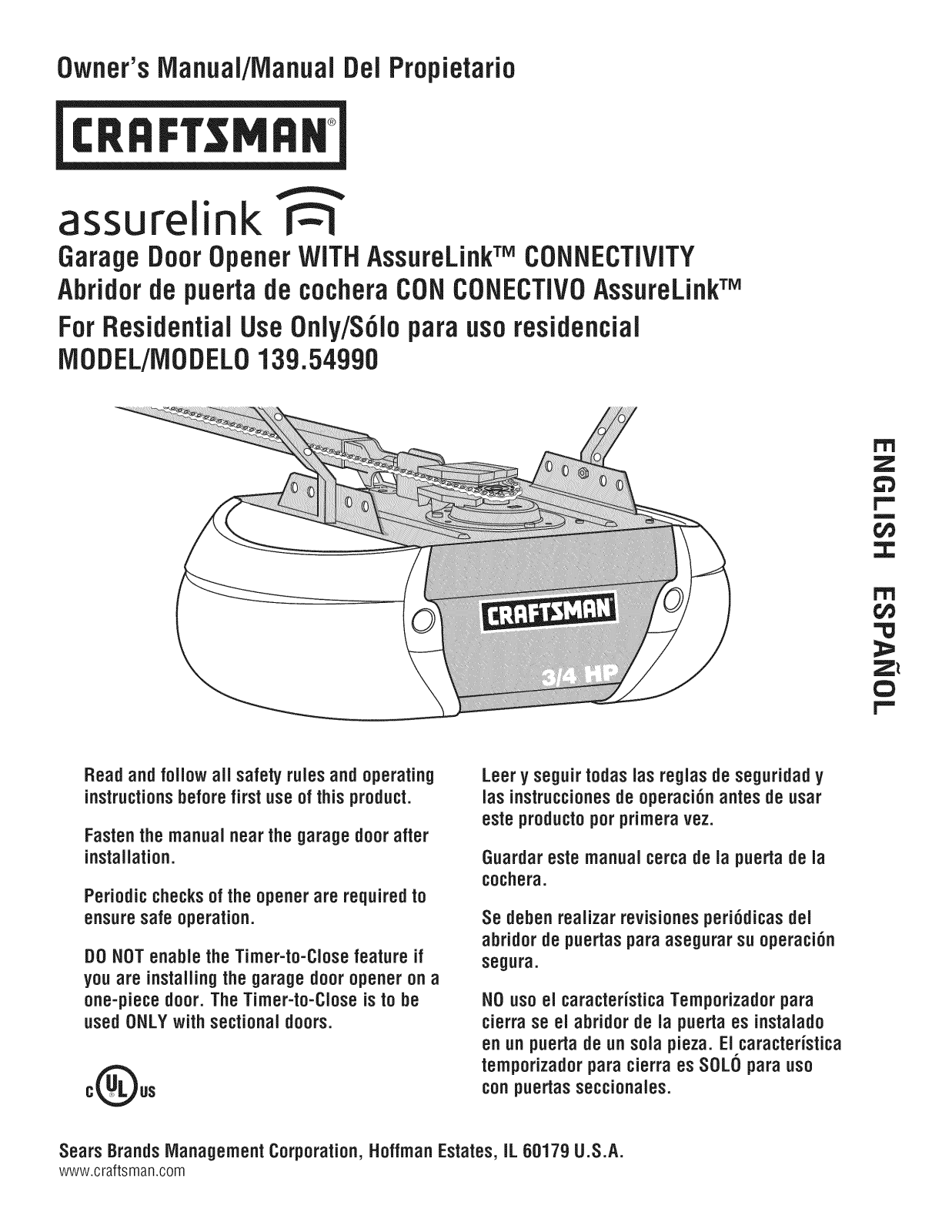 Craftsman 13954990 Owner’s Manual