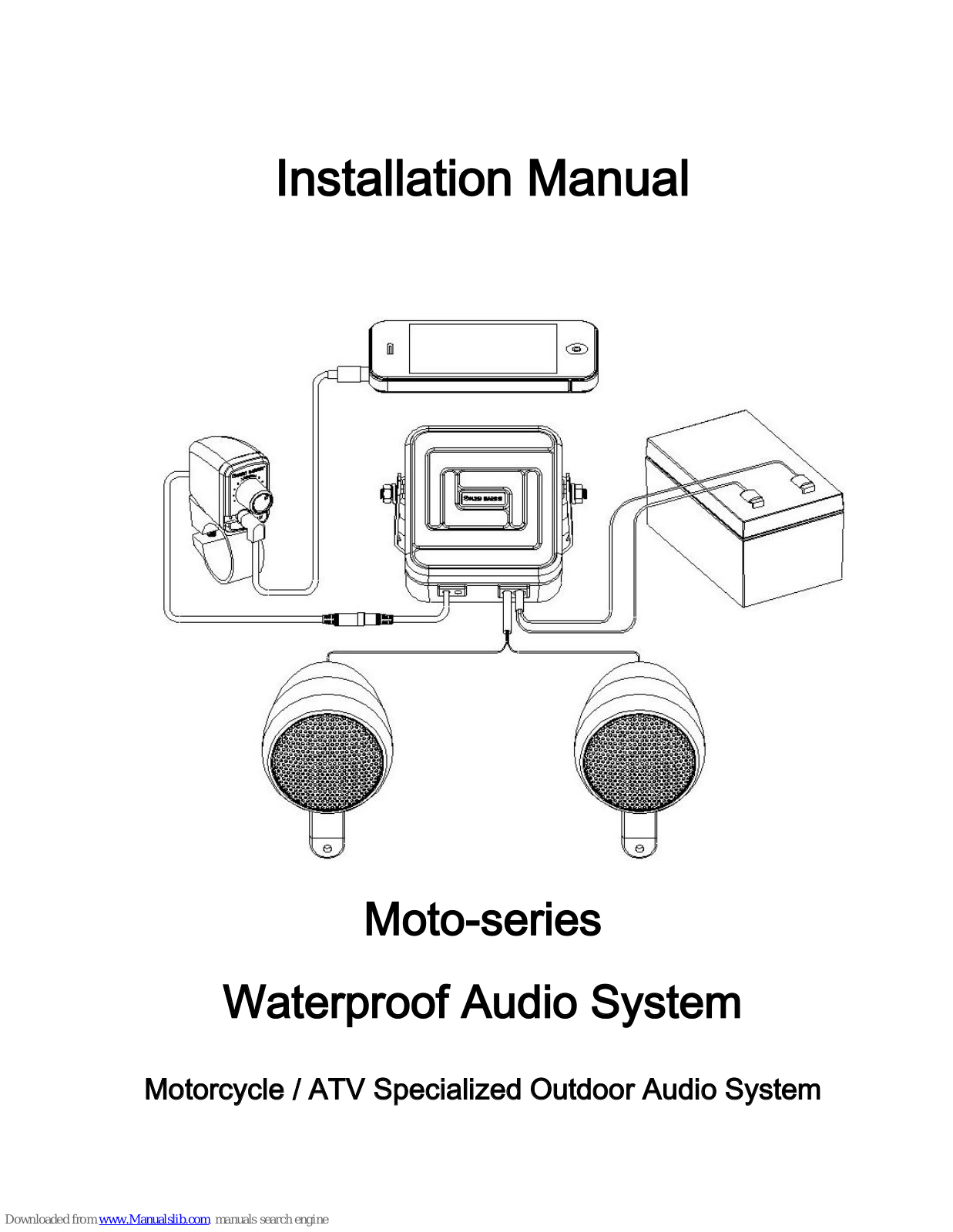 Greness Enterprise Moto-series, Moto-620, Moto-625, Moto-630, Moto-820 Installation Manual