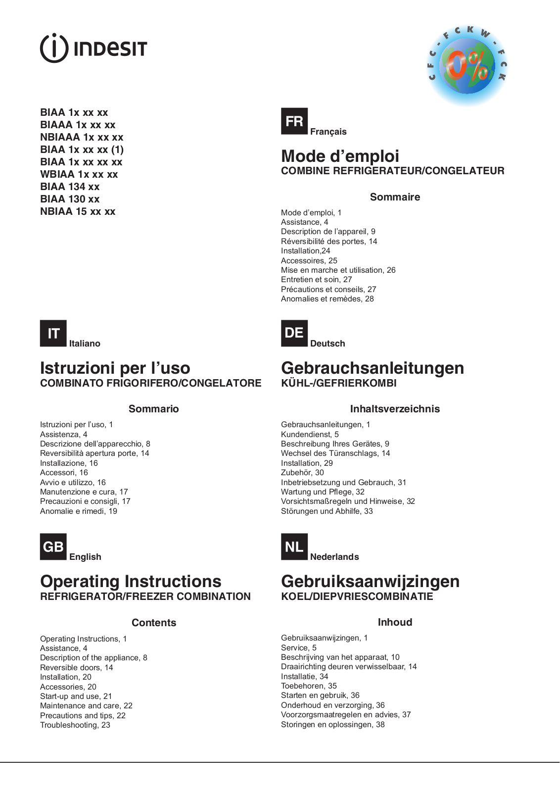 INDESIT BIAA 12 (1) User Manual