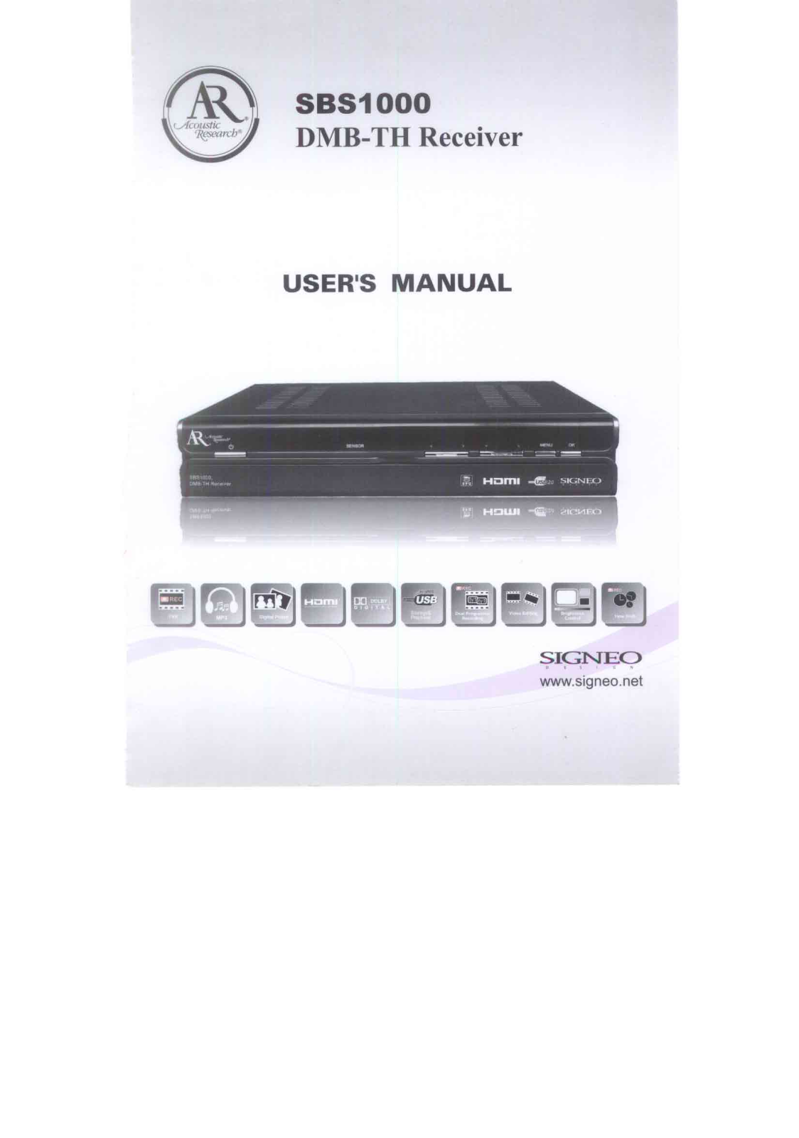 SIGNEO SBS1000 User Guide - ManualMachine.com
