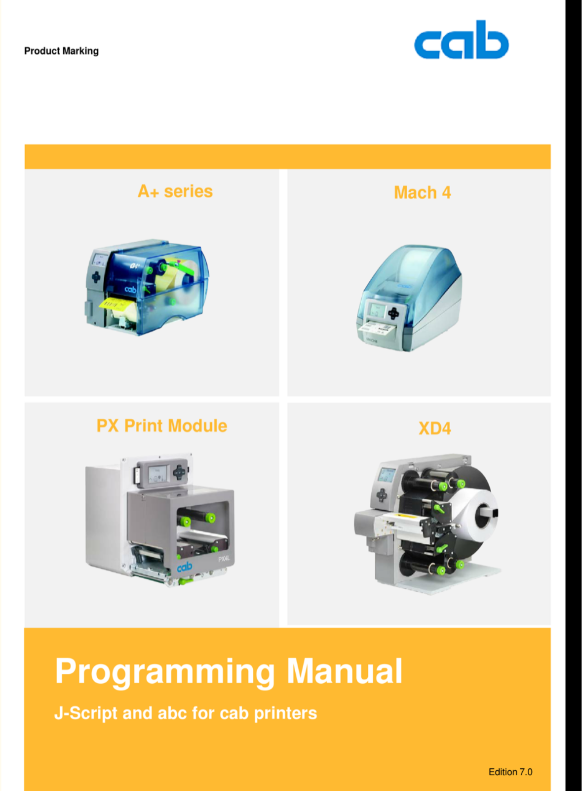 CAB XD4 Programming Manual