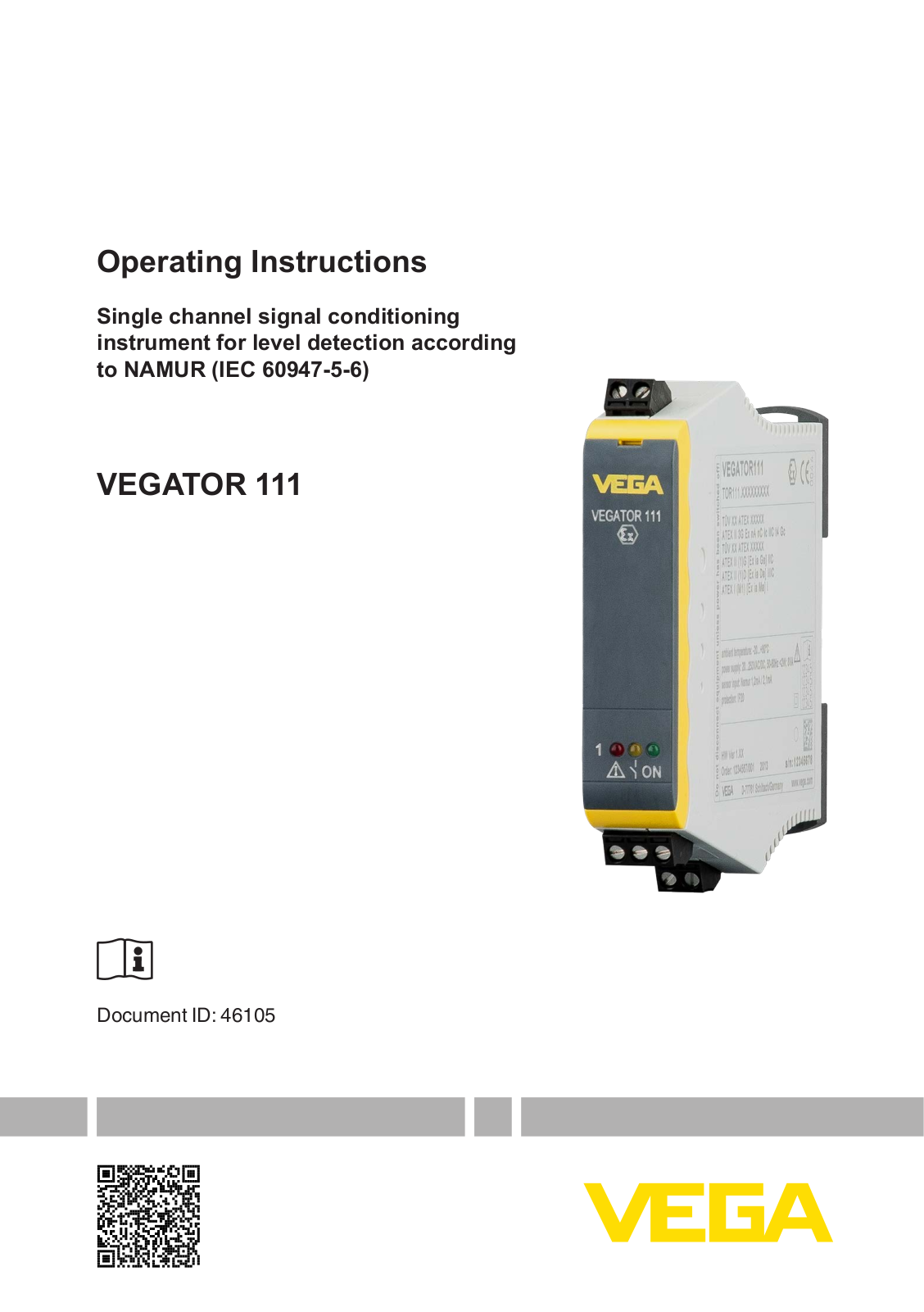 VEGA TOR111 User Manual