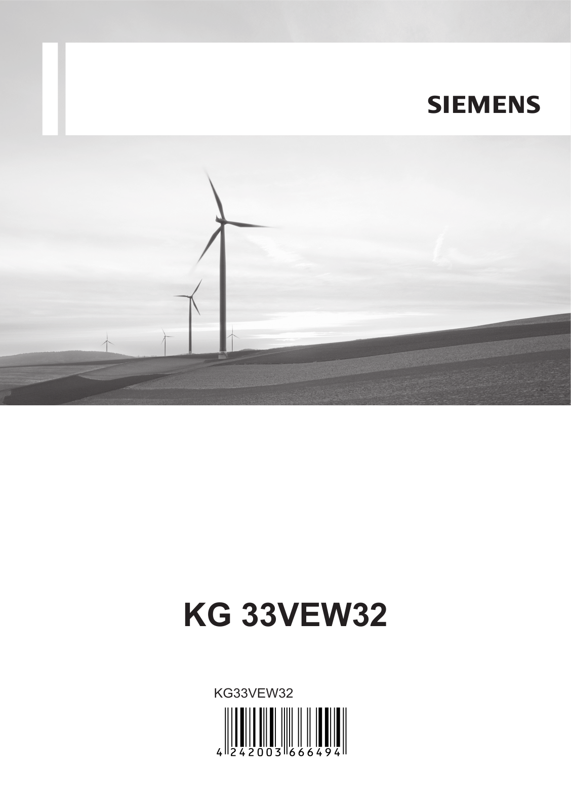 Siemens KG33VEW32 User Manual