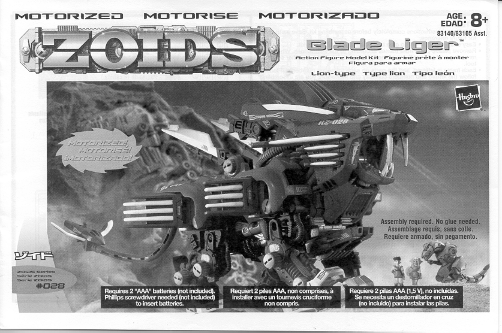 HASBRO BLADE LIGER Super Model Kit User Manual