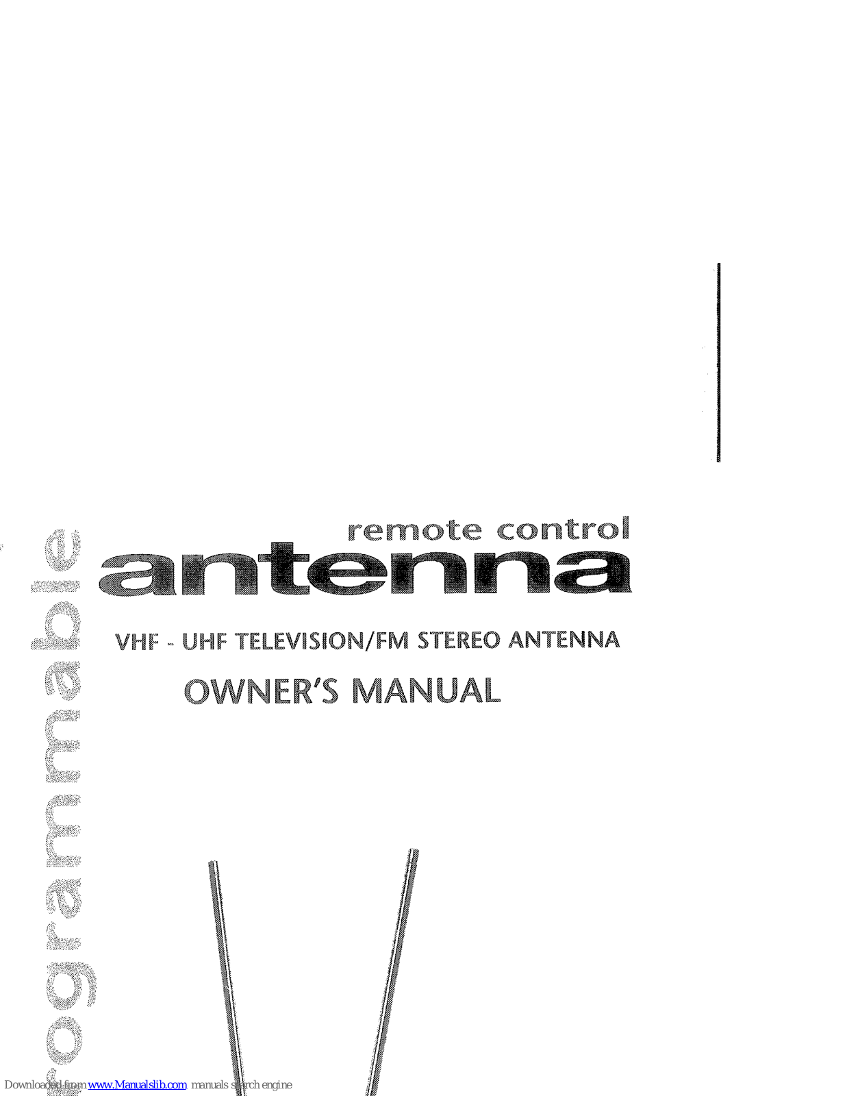 Jensen TV940 Owner's Manual