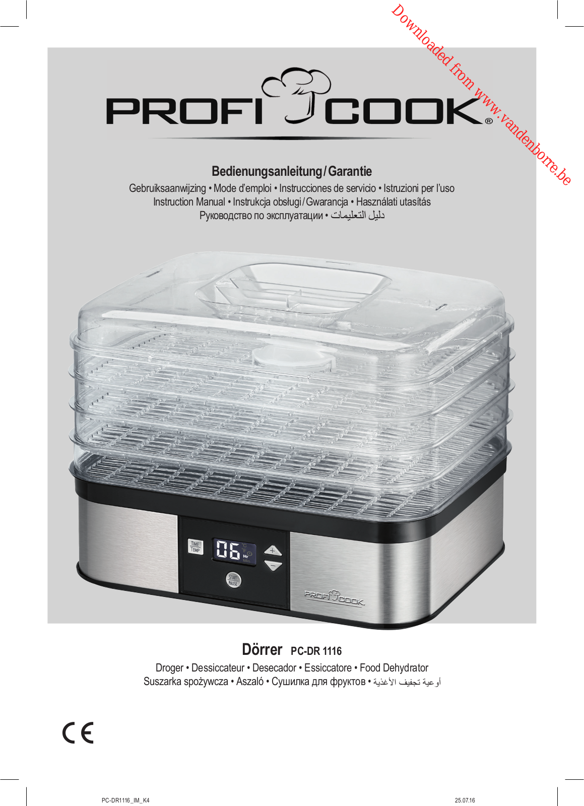 PROFICOOK DR1116 User Manual