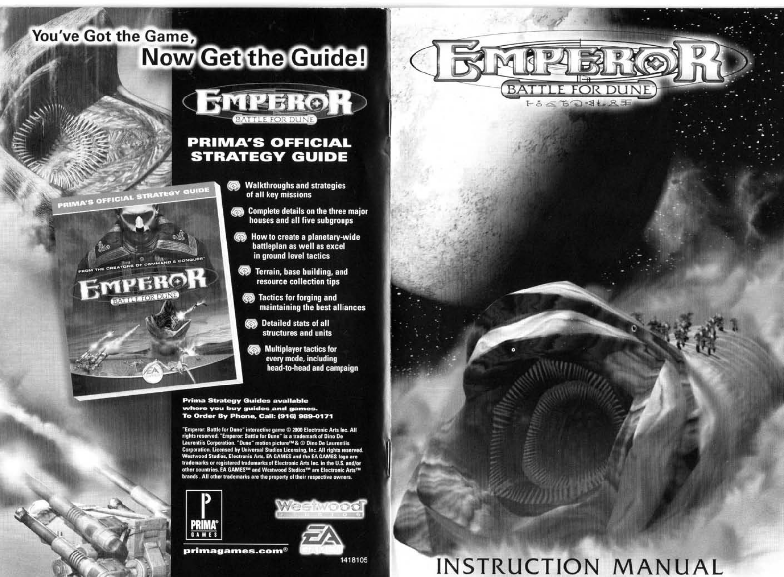 Games PC EMPEROR-BATTLE FOR DUNE User Manual