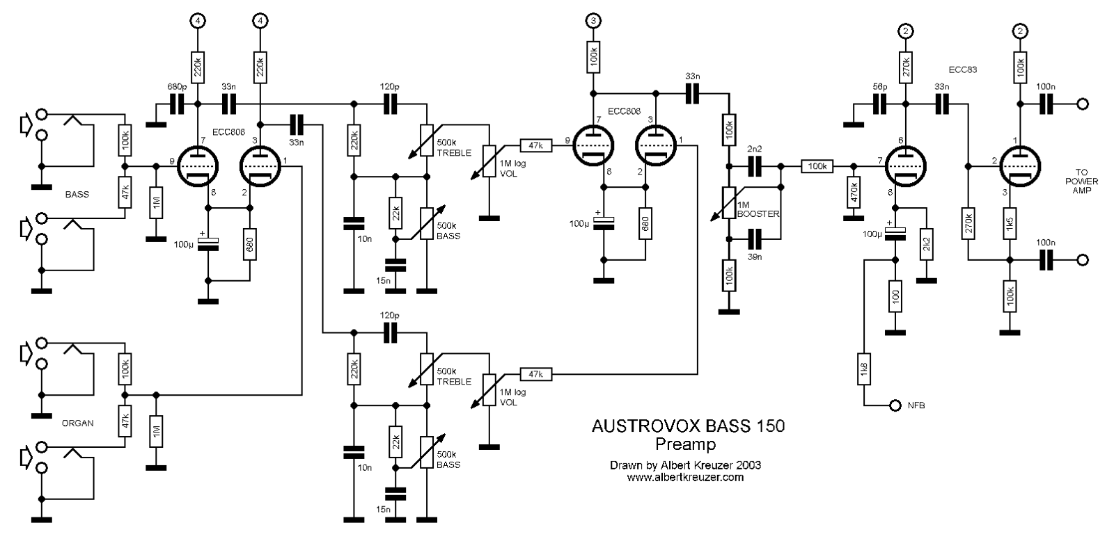 Austrovox b150 schematic