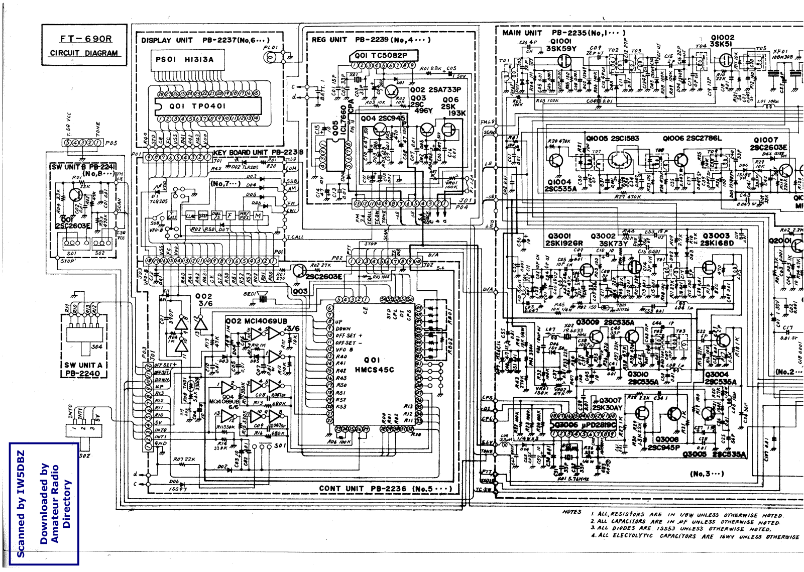 Yaesu FT690R Schematic