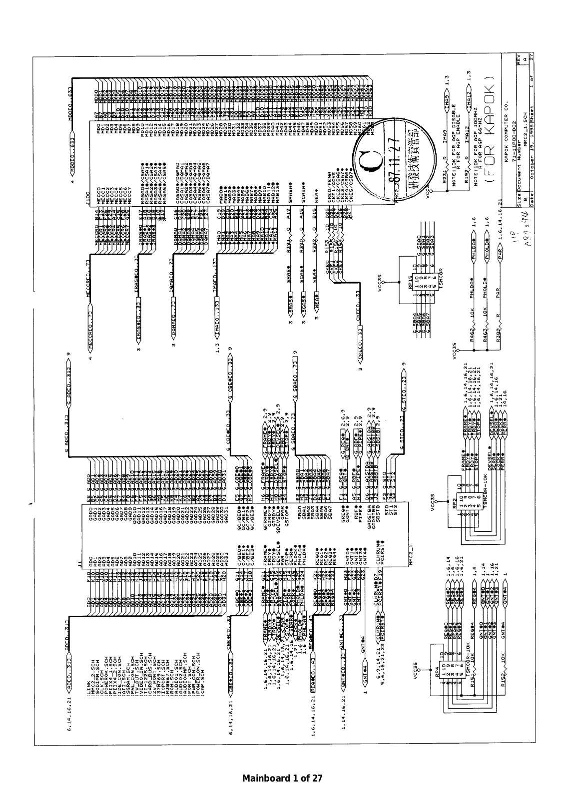 Clevo 1100P-SERV, 1300P-SERV, 1500P-SERV Schematic