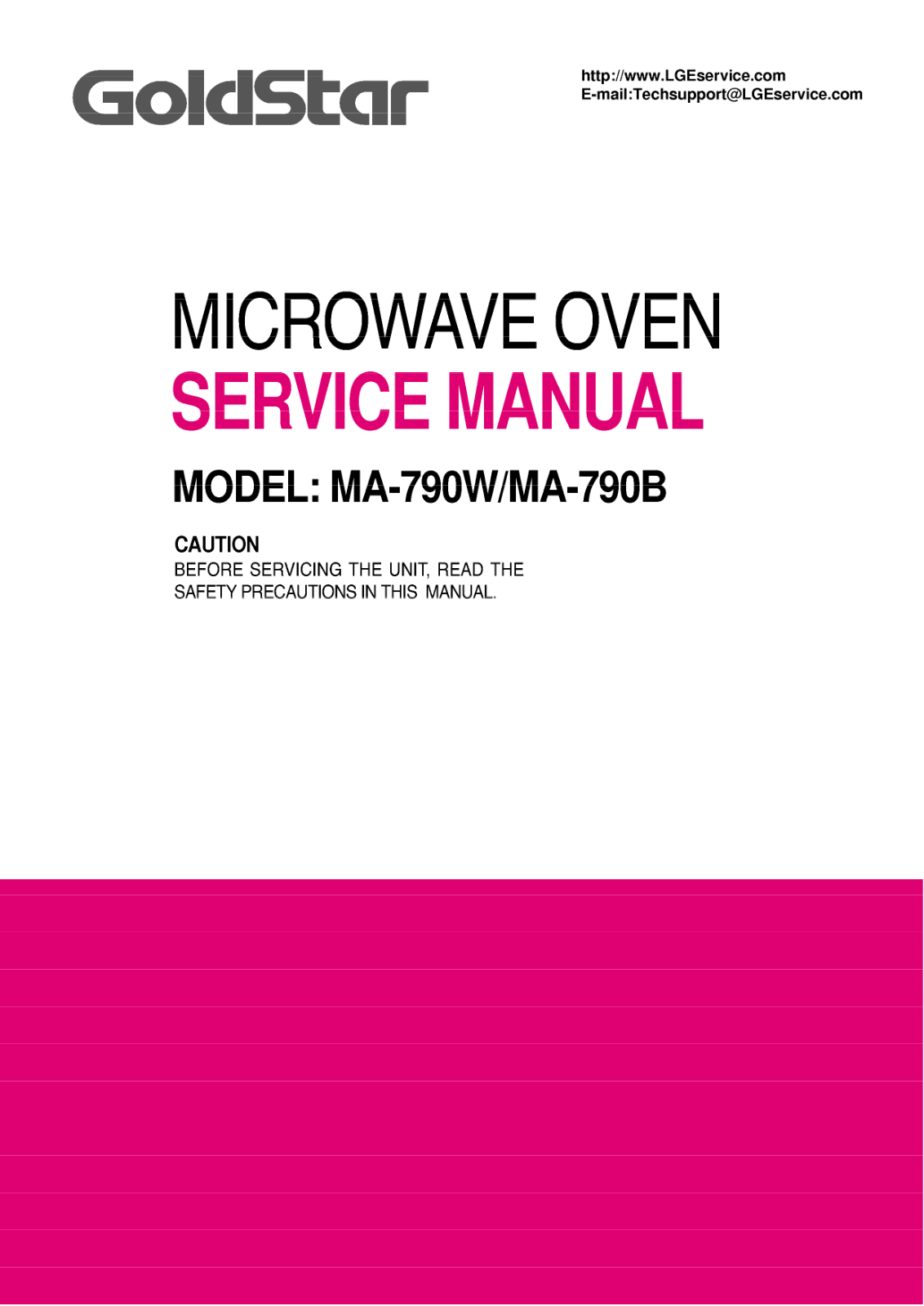 Goldstar Ma-790b Service Manual