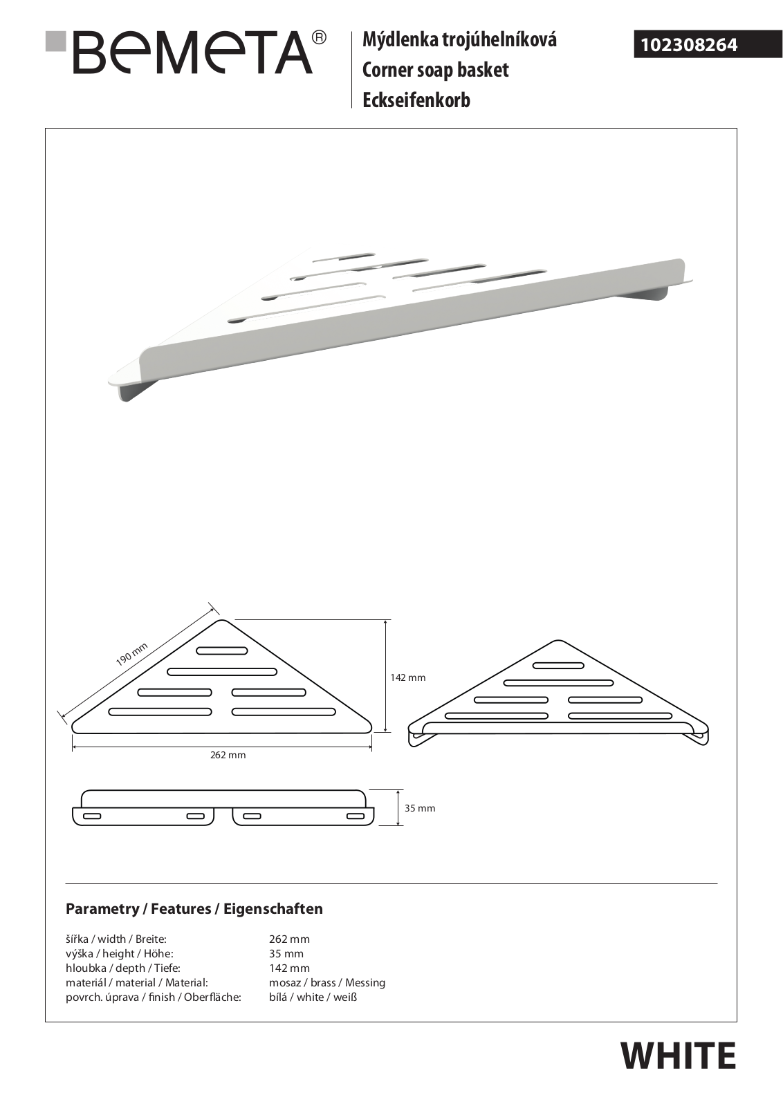 Bemeta White 102308264 User guide