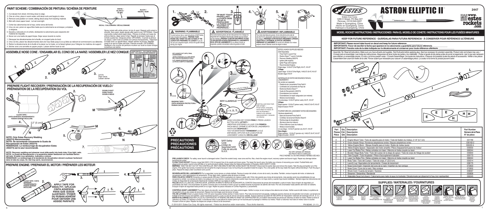 ESTES Astron Elliptic II User Manual