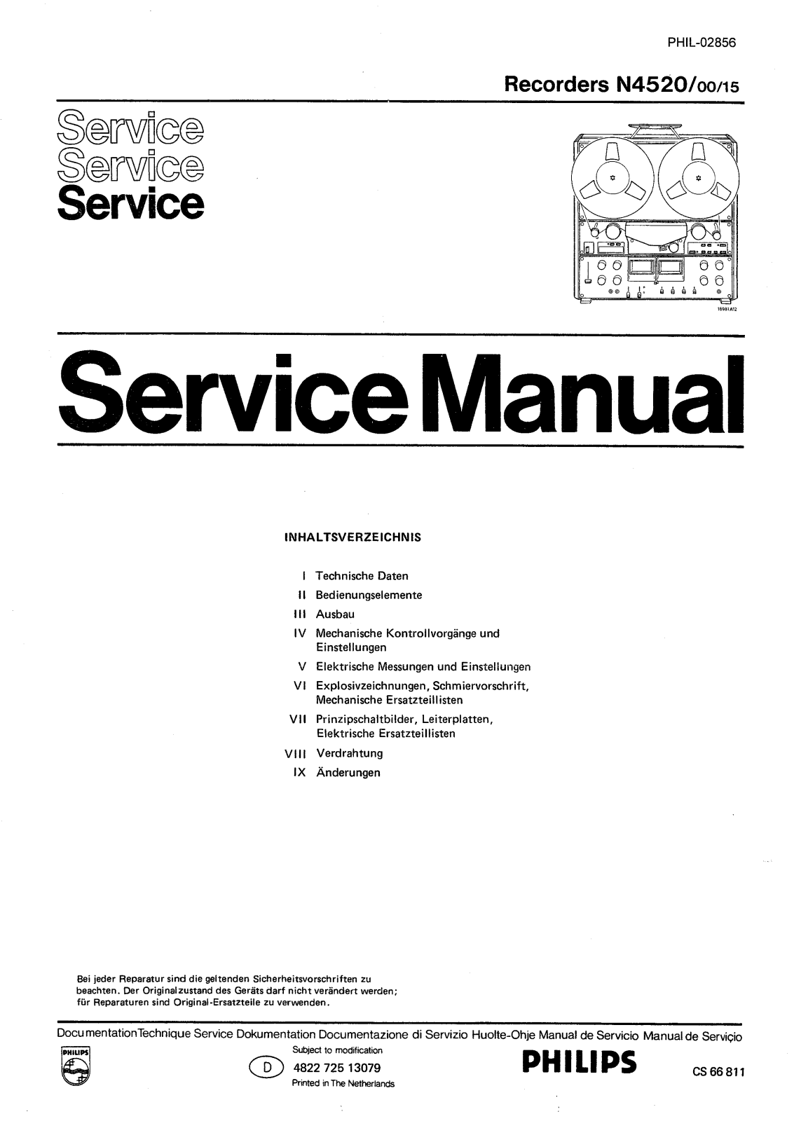 Philips N-4520 Service manual