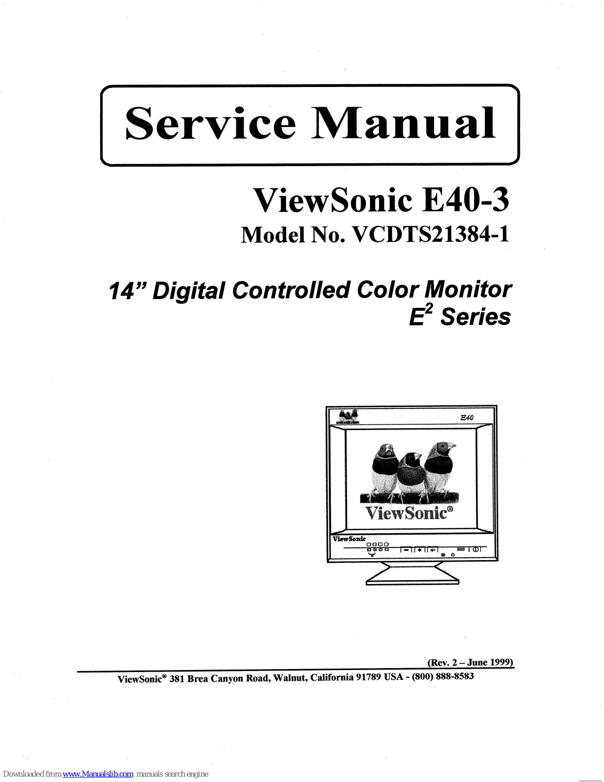 ViewSonic E40-3 Service Manual