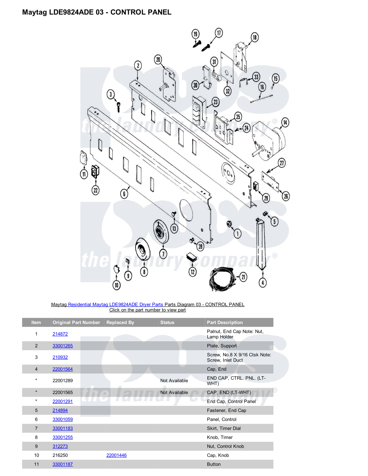 Maytag LDE9824ADE Parts Diagram