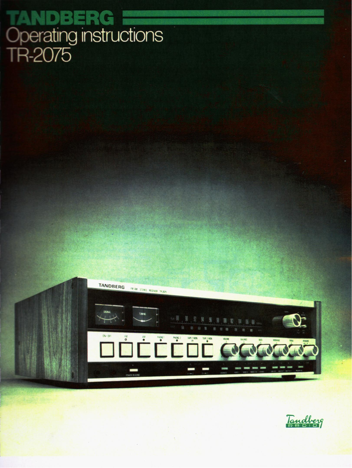 Tandberg TR-2075 Owners manual